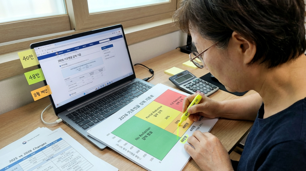 기초연금 감액되는 국민연금 기준 금액 2026년 기준