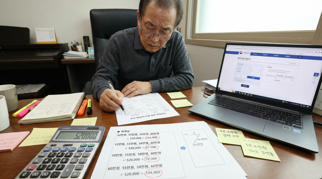 국민연금 52만원 초과 시 기초연금 연계감액 계산법